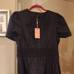 Quince 100% Organic Cotton Poplin Tiered Maxi Dress
